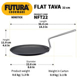 Buy Hawkins Futura Nonstick (Griddles) Flat Tava 22 cm