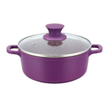 Wonderchef Granite Die-Cast Casserole Set With Lid- Purple