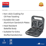 Sandwich Toaster With Fixed Sandwich Plates - PSDP 03 - SS