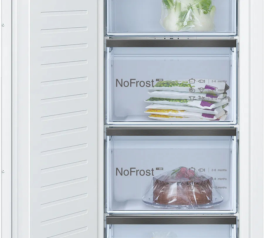 Bosch Series 8 GIN81HD31I 212L Stainless Steel No Frost Built-In Freezer