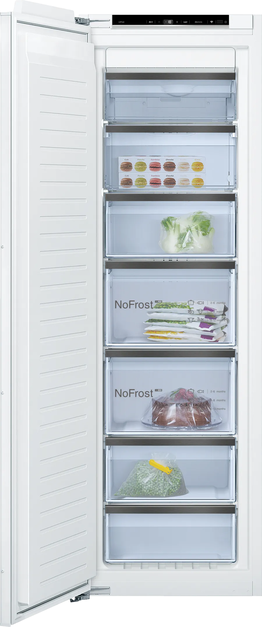Bosch Series 8 GIN81HD31I 212L Stainless Steel No Frost Built-In Freezer