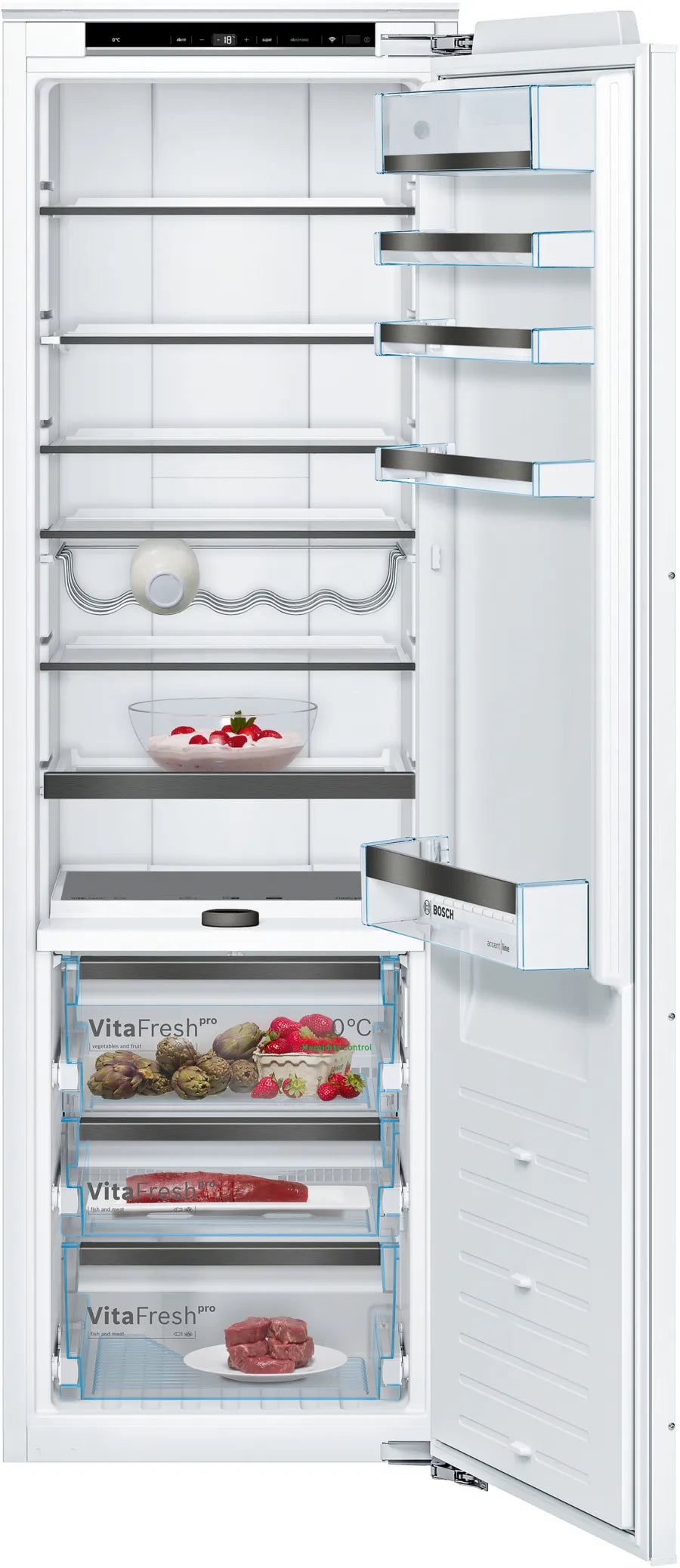 Series 8 KIF81HD31I 289L Stainless Steel LED Lighting Built-In Refrigerator