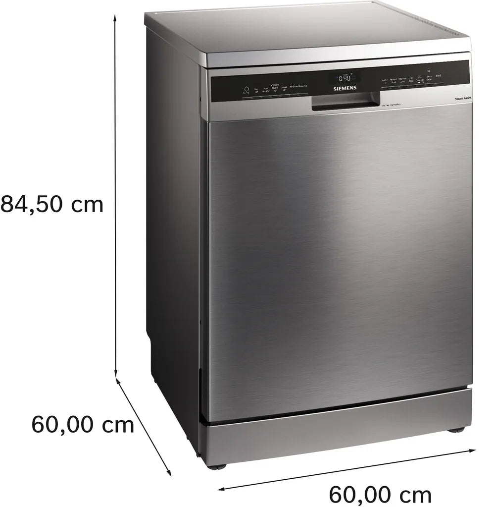 IQ500 14 Place Settings Free-Standing Dishwasher 60 cm Brushed Steel Anti-Fingerprint SN25II00KI (Home Connect)