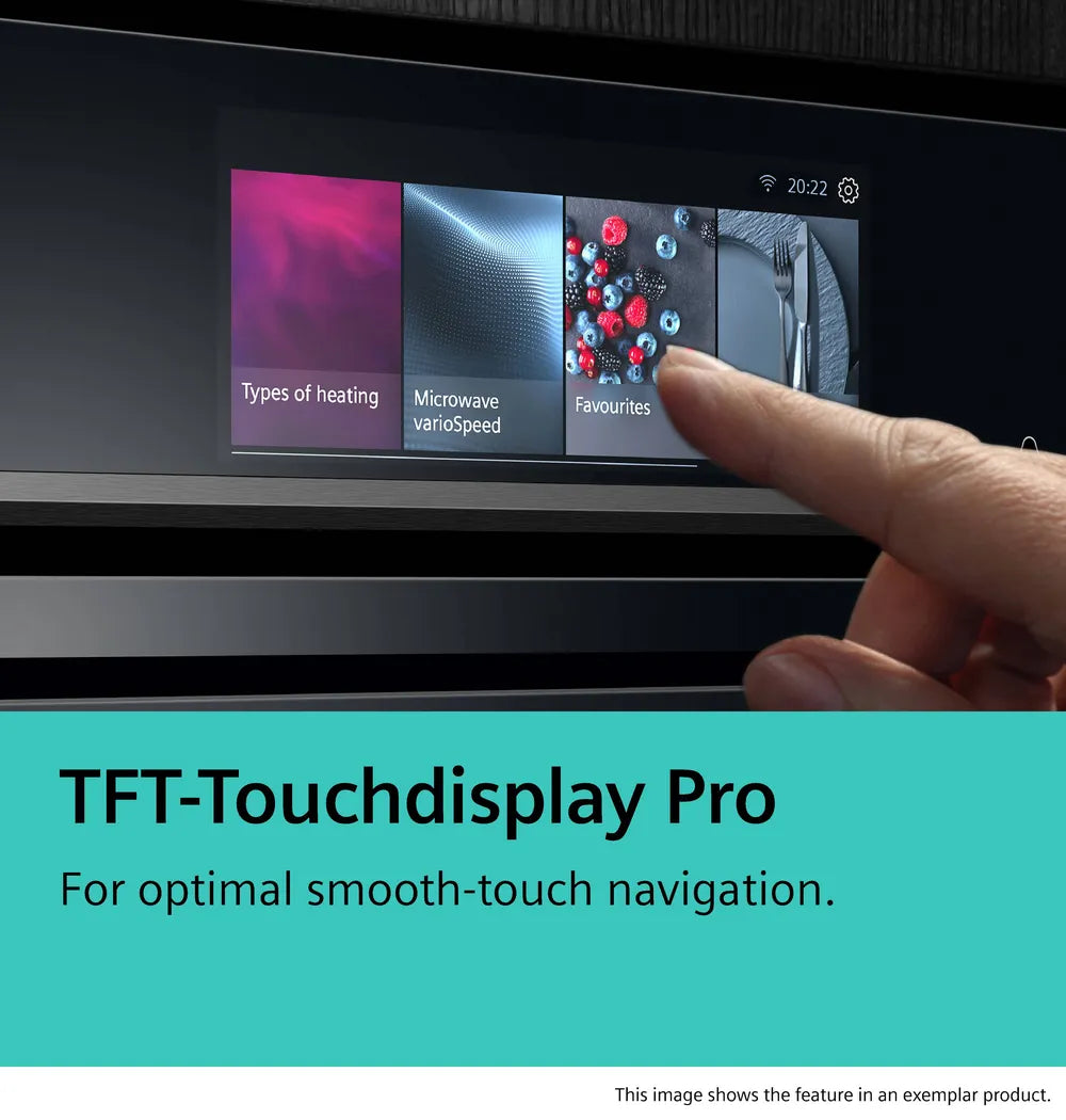 IQ700 Built-In Oven with Steam Function 60 x 60 cm Black HS958GED1B (Home Connect)