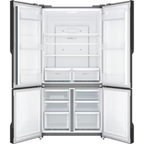 564L 700 Series Quad Door Refrigerator EQE5600B-B – Inverter Compressor, Cooling360, GreenZone Crisper