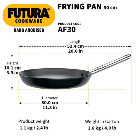 Hawkins Futura 30cm Hard Anodised Frying Pan Without Lid AF30