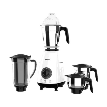 1000 Watt Mixer Grinder with 4 Jars, Juicer & Suction Feet | HL7704/00 - Powerful Performance for Dry Grinding, Blending & Juicing