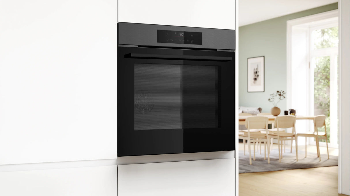 Series 6 Built-In Oven 76L with Air Fry, 3D HotAir & Eco Clean Direct, Black Inox – HJG852YG0I