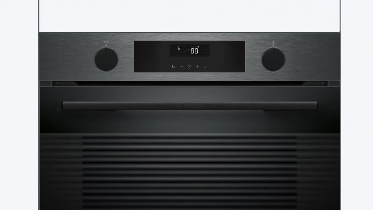 Series 4 Built-In Oven with HotAir Steam & Air Fry 76L, Black Inox – HUA716EG0I