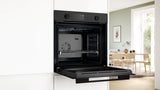 Series 4 Built-In Oven with HotAir Steam & Air Fry 76L, Black Inox – HUA716EG0I