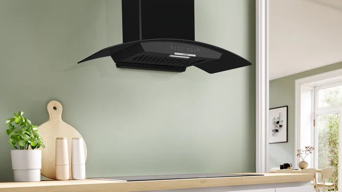 Series 4 wall-mounted cooker hood 90 cm Black DWA98IJ60I