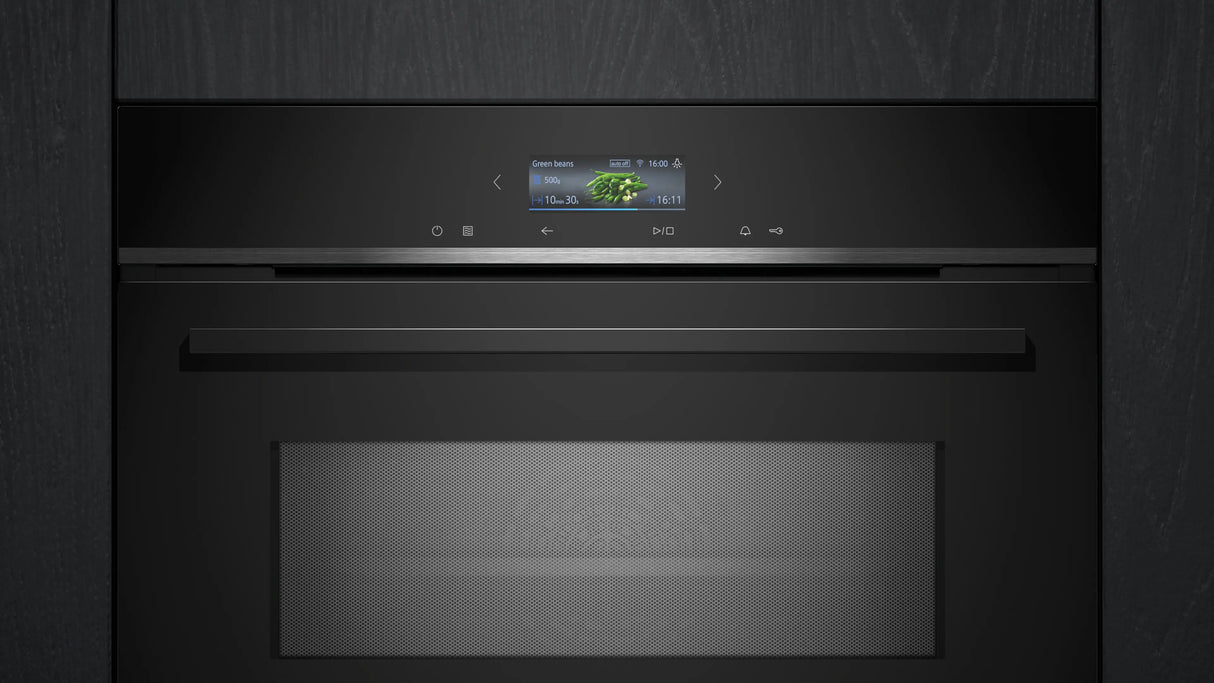 iQ700 Built-in compact oven with microwave function 60 x 45 cm Black CM724G1B1