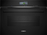 iQ700 Built-in Compact Oven With Steam Function 60 x 45 cm Black CS736G1B1 (Home Connect)