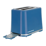 AT 205 2-Slice Pop-up Toaster, 800W, 6 Browning Levels, Reheat & Defrost Functions, Blue