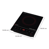 Omnia 1600W Induction Cooktop – 7 Preset Modes, Anti-Roach Coating, Auto Shut-Off & Voltage Protection