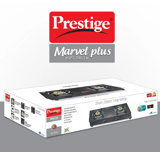 Prestige Marvel Plus Black GTM 02 B Gas Stove