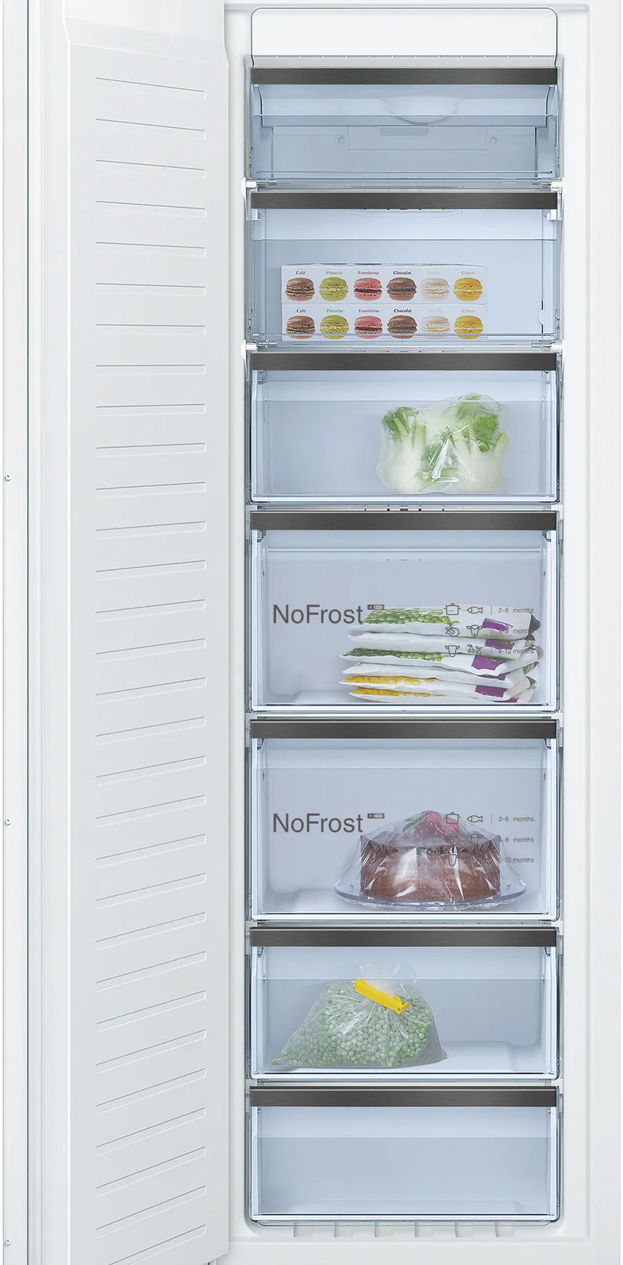 Bosch Series 8 GIN81HD31I 212L Stainless Steel No Frost Built-In Freezer