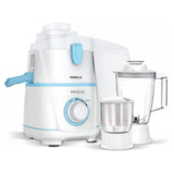 Havells Rigo 2 JAr GHFJMBUW050 500 W Juicer Mixer Grinder (White and Blue, 2 Jars)