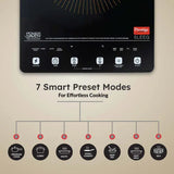 Sleeq 2300W Induction Cooktop with 7 Preset Indian Menus, 4kV Surge Protection & Soft Touch Controls