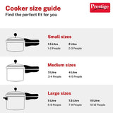 Prestige Deluxe Plus Aluminium Outer Lid Mini Pressure Handi, 3 Litre, Red 10795