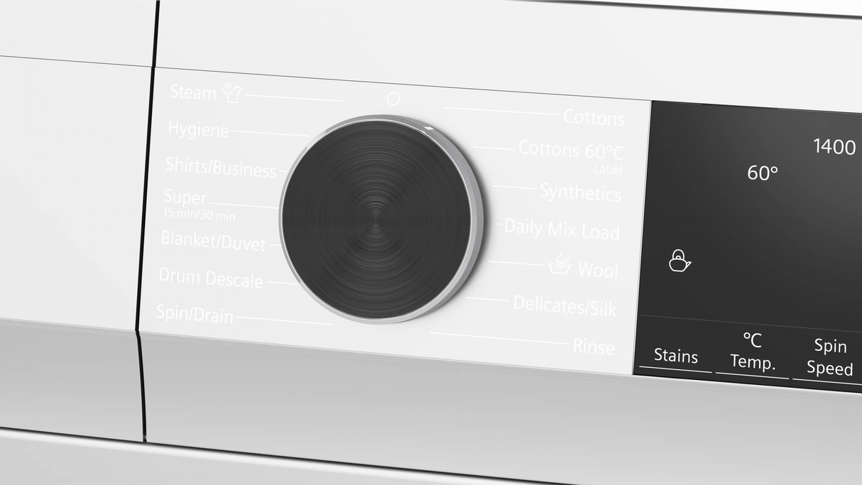 iQ500 washing machine, front loader 9 kg 1400 rpm WG44A2Z0IN (White)