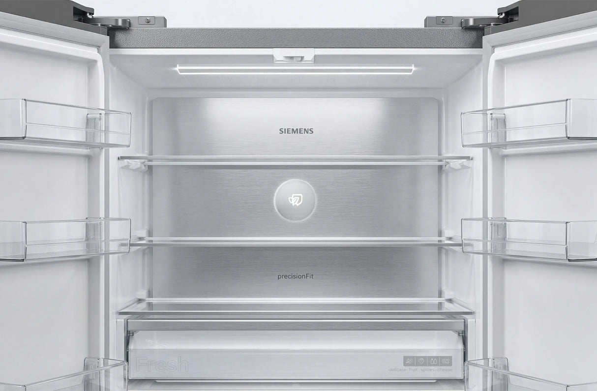 iQ100 503L French Door Bottom Mount Refrigerator with Total No Frost, hyperFresh Flex & Dark Lake Glass Finish – KC88EA256I