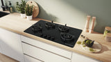 Series 6 Gas hob 90 cm Tempered glass, Black PNH9O6G20I