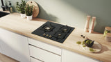 Series 4 Gas hob 60 cm Tempered glass, Black PNC6B6F20I