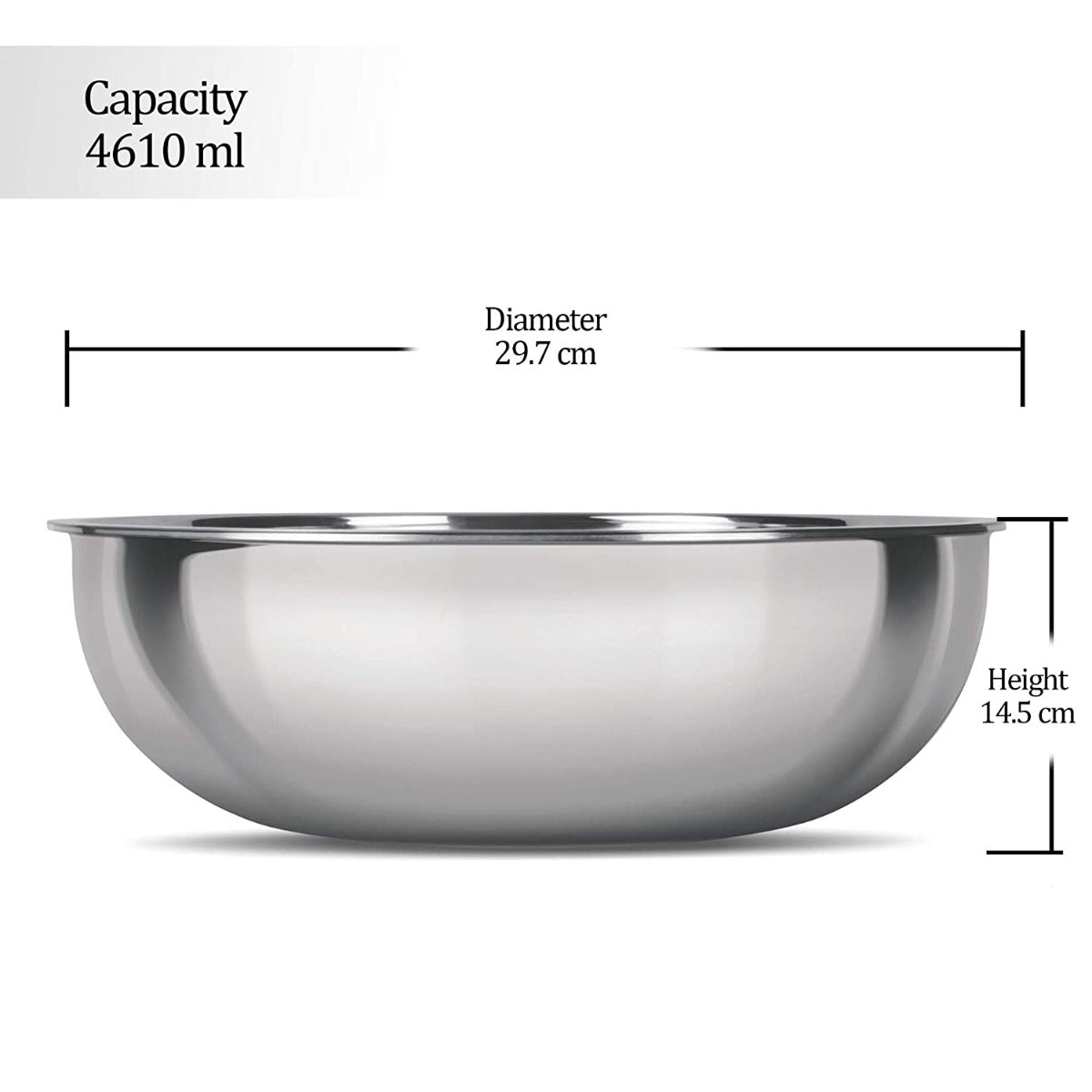 Milton Pro Cook 28 cm Triply Stainless Steel Tasla with Lid (4.6 Litre )