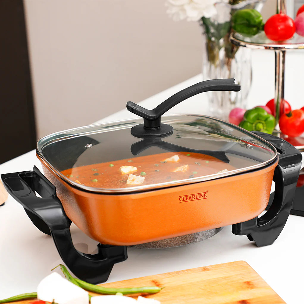 Multi-Functional Electric Pan - Make Curries/Pizza/Fry Vegetables
