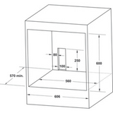 Hafele Diamond Neo 70 60CM 70L Capacity Glass Touch control Built In Multi Function Oven 538.01.441