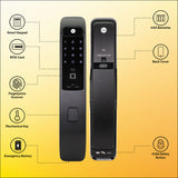 YMI 70 MB - A Series Push Pull Smart Lock (Matt Black)
