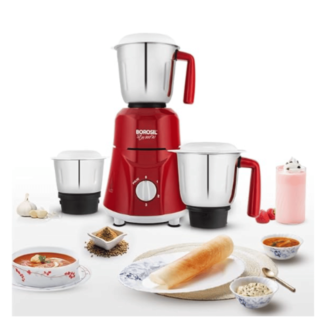 Borosil STAR 500 W - MAROON MIXER GRINDER HAMG500W24
