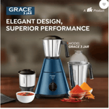 Prestige 230V 750 W Mixer Grinder Grace 3 Jars Blue