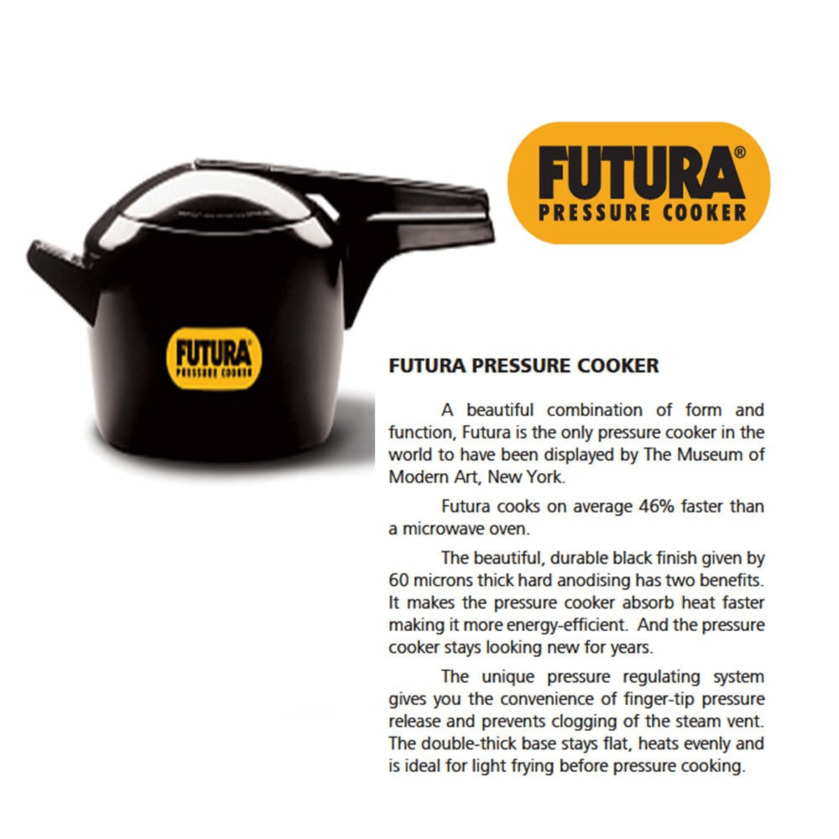 Futura 9 Litre Hard anodized Pressure Cooker : FP 90