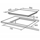 Elica Built-In Hob FLEXI DFS FB 4B 90 TX