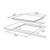 Elica Built-In Hob DFS FB MFC 3B 90 DX 