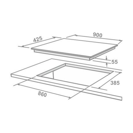 Elica Built-In Hob DFS FB MFC 3B 90 DX 