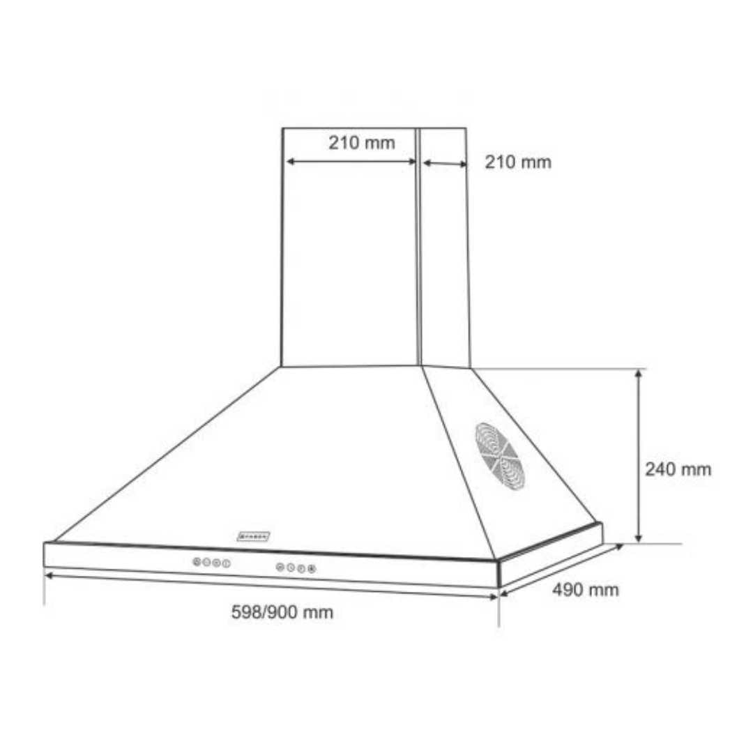 FABER Topaz Smart 3D T2S2 BK TC LTW 90
