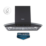 Whirlpool ZEN BF 6W CGA BLDC BK HOOD 60 cm Touch Control With Motion Sensor Wall Mounted Chimney  Black Finish