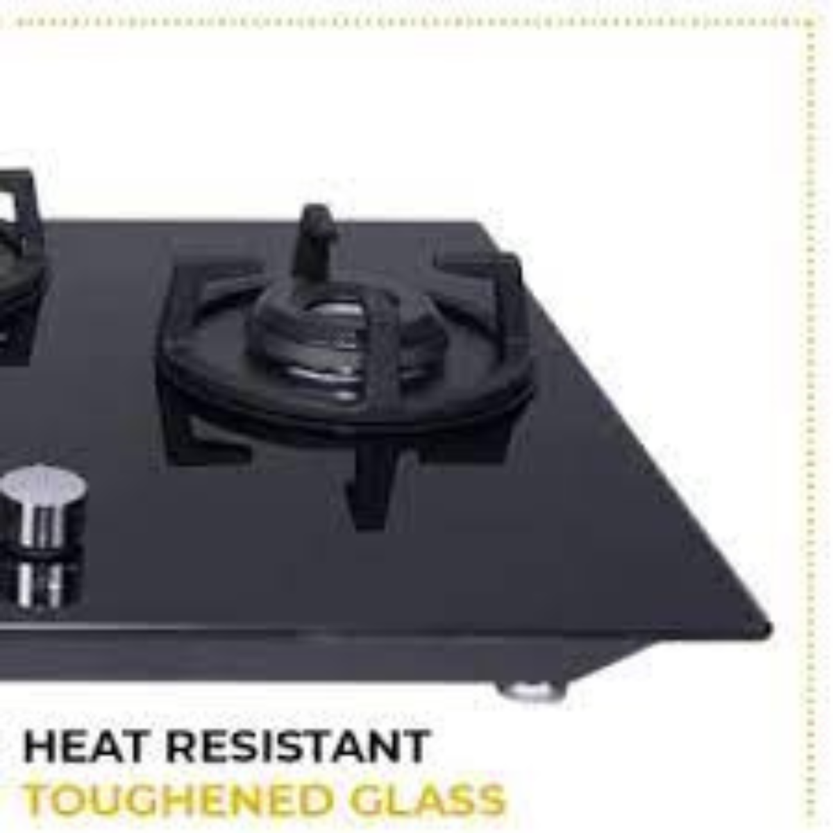 Whirlpool SMART SEAL BRASS HDMC 703 70cm 3 Burners Auto Electric Ignition Black Toughened Glass Built in Glass Hob