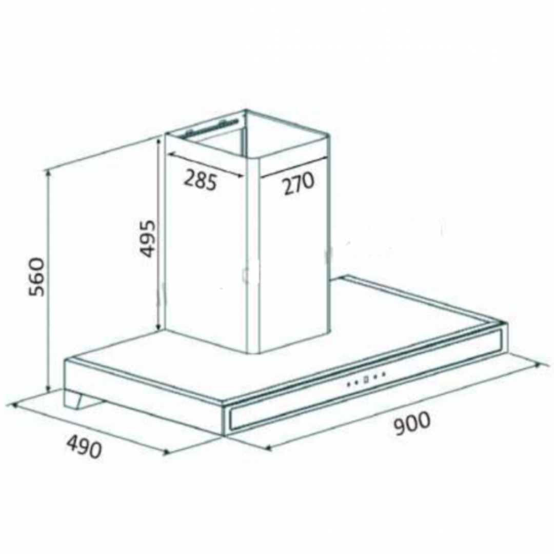 Buy Hafele 90CM DATURA 90 PLUS Anthracite Wall Mounted Chimney