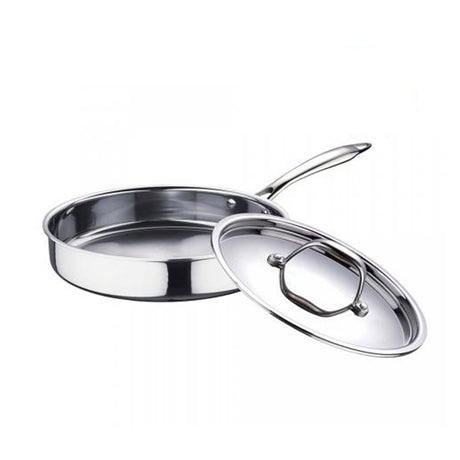 Bergner Argent Stainless Steel Saute Pan with Lid, 22cm , 1.8 Ltr ( BG-6329)