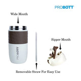 Pluto 520ml Vacuum Insulated Flask – Hot & Cold Stainless Steel Water Bottle, White | PB 520-01