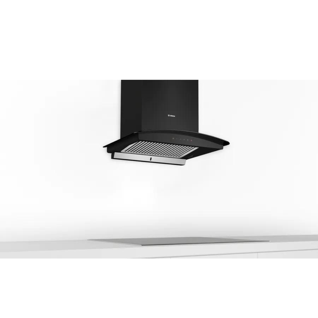 Bosch DWHA68G60I Series 4 wall-mounted cooker hood 60 cm flat black Stainless steel Touch control with LED