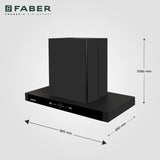 HOOD BLOOM FL BK 90 Island Chimney with 1500m³/hr Suction, BLDC Motor, Gesture & Dual Touch Control - 345.0717.217