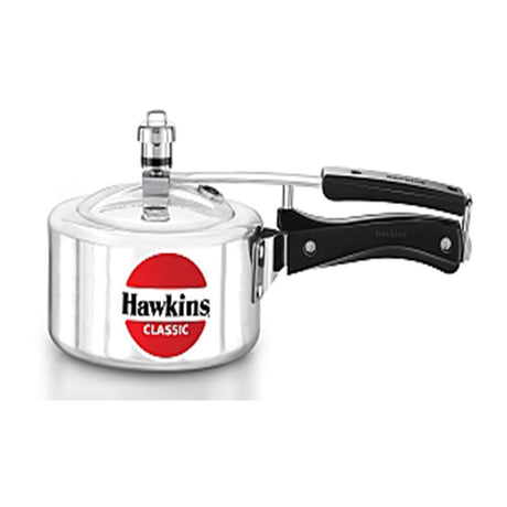 Hawkins Classic 1.5 Litre Pressure Cooker: CL15 with Hawkins Genuine 2 Gasket & 2 Safety Valve