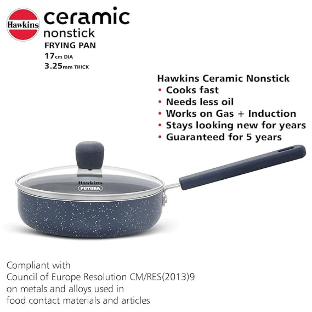 Hawkins Ceramic Nonstick Frying Pan 17 cm (ICF17G) 