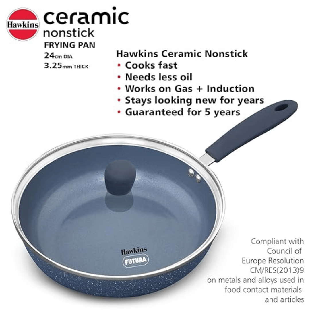 HAWKINS CERAMIC NONSTICK FRYING PAN 24 CM (ICF24G)
