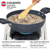 Hawkins 2.5 Litre with Ceramic Nonstick Deep Kadhai (ICK25)